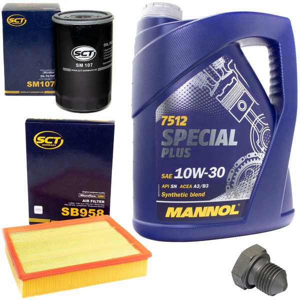 MotoröL Filter Set 10W30 5 Liter + ÖLablassschraube FüR Vw Transporter Iv Kasten-image
