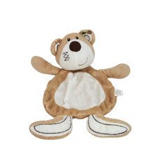 LINMARK BROWN  TAN TEDDY BEAR FLAT SECURITY BLANKET STUFFED ANIMAL PLUSH SOFT