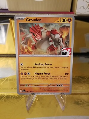 Groudon Pokemon Prize Pack Series 5 Promo Pokemon Card NM/LP Play Stamp