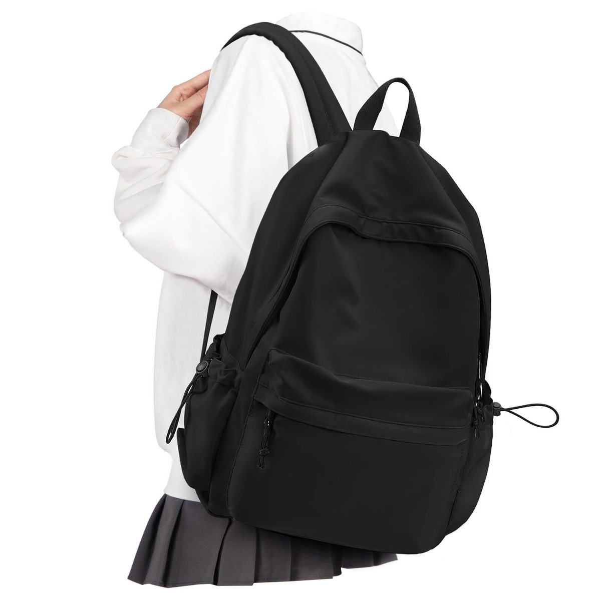 School Backpack Black Waterproof Bookbag Casual Lightweight  display picture 3