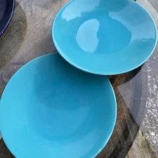 PAIR Marks Spencer M&S Andante Salad Plates 8” TEAL BLUE #8592 multiple Avail