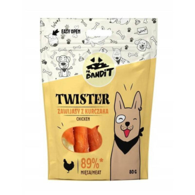 Mr Bandit TWISTER Hähnchenwickel 80g Natürlicher Snack für Hunde