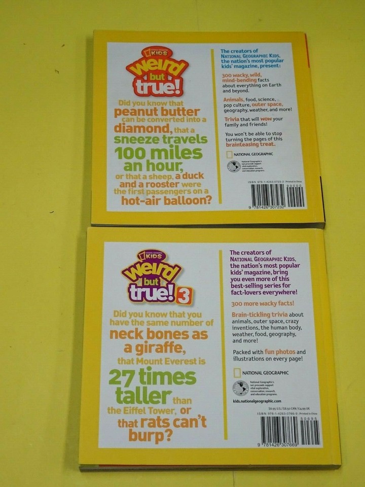 Fun pair national geographic weird but true books 300 outrageous facts