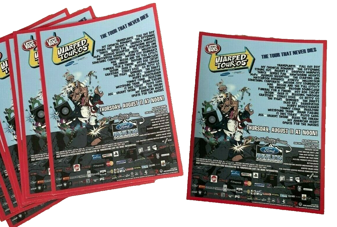 4 Vans Warped Tour [Concert Poster] 4.25