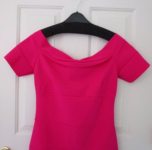 NWT La Petite Robe di Chiara Boni Haley Pink OffShoulder Banded Dress 48/12 $695 - Picture 3 of 9