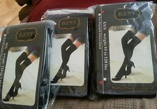 WOMENS THIGH HI STOCKINGS/LONG SOCKS/TIGHTS-3 PKS CHOICE OF SIZE-XS/S-M/L-XL/XXL