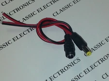 Coaxial DC Power Cord Set 5.5mm X 2.1mm Connectors Red & Black Wire USA Seller