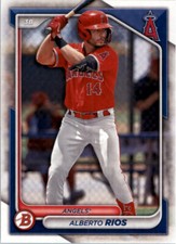 2024 Bowman Base Alberto Rios #BP-98 Los Angeles Angels Prospect Baseball Card