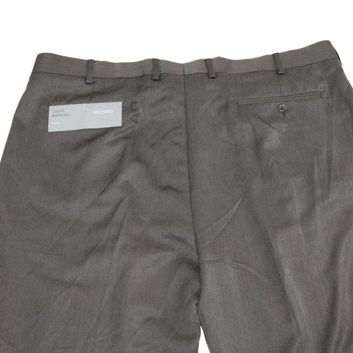 NWT Louis Raphael Mens Sz 42 Tailored Pleated Brown Dress Pants Office Wedding - Picture 5 of 14