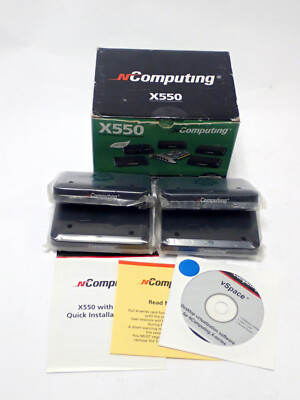 NCOMPUTING X550 DESKTOP VIRTUALIZATION KIT w/ vSpace DISC *MISSING PCI CARD* NOS