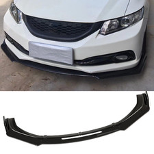 For Honda Civic 2012-2015 Front Bumper Lip Body Kit Spoiler Gloss Black U