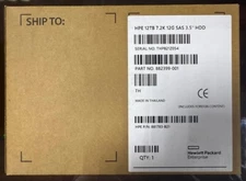 HPE 12TB 7.2K 12G SAS 3.5 HDD