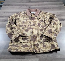 VTG 80s Red Head Jacket Bone Dry Camo Shooting Hunting Duck Camouflage Size 44