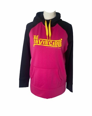 Nike Hoodie Womens Large Pink Black Live Strong Be Invincible Athletic