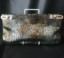 DUE FRATELLI Metallic Convertible Clutch Bag 80s