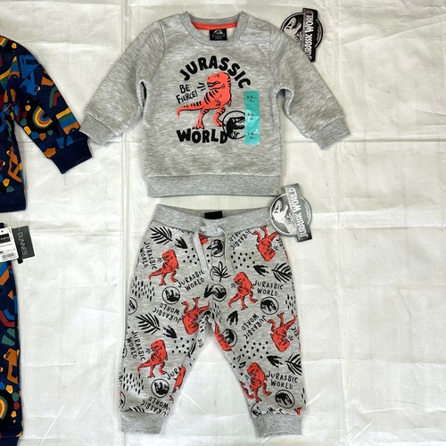 Lot of 2 Dunnes Jurassic World Little Boy Sweatshirt & Joggers Set Size 6-9M NWT - Picture 3 of 6