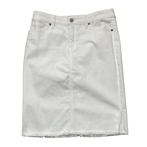 Jupe En Jean Bleu Chico's Taille 1 - Droite Crayon Genou - Neuve Sans étiquettes