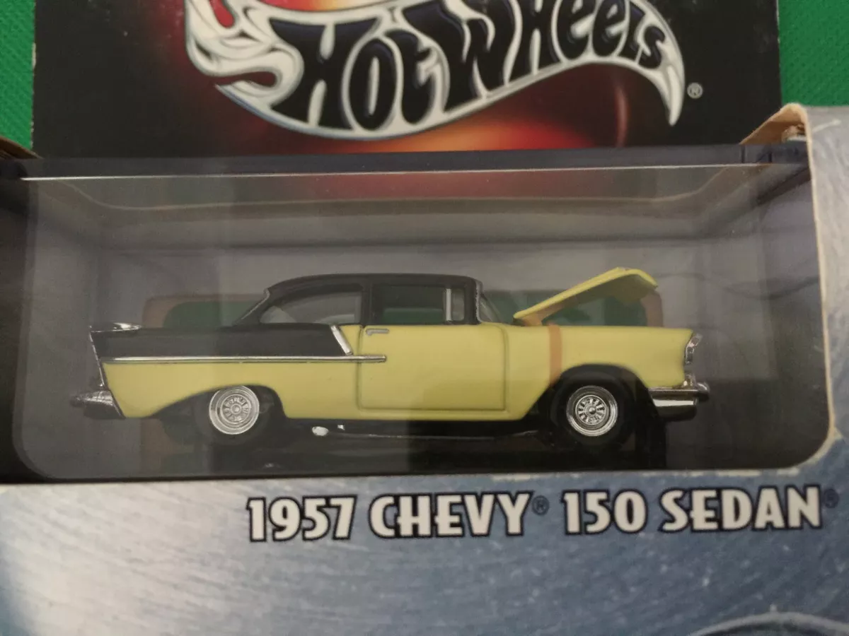 100% Hot Wheels 1957 Chevy 150 Sedan - Factory Sealed Yellow Black B200