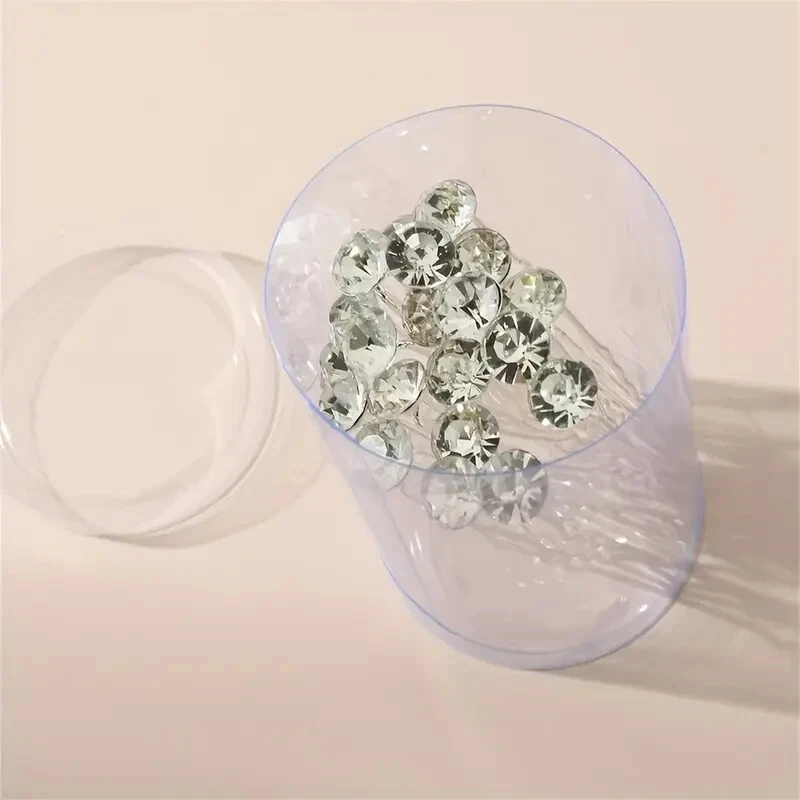 Elegante juego de 20 horquillas de cristal con estrás en forma de U Foto 4 de 4
