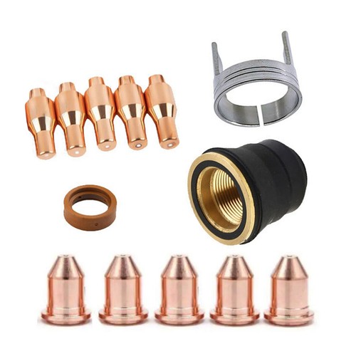 13PCS Titanium 45A Plasma Cutter Nozzle And Electrode Replacement Kit - Picture 12 of 14