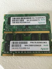 Apacer Memory 2 each 1GB SOD PC2-5300 CL5 2 X 1GB Module