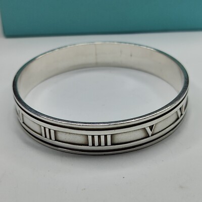 Tiffany Co Sterling Silver Atlas Roman Numeral 12mm Wide