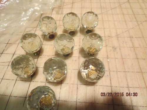 10er SET VINTAGE FACETTIERTE KRISTALL SCHUBLADEN/SCHRANKKNÖPFE----#Y59-5 - Bild 17 von 24