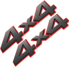 2x 4X4 Decal Fender Tailgate Emblem Badge 3D Nameplate 