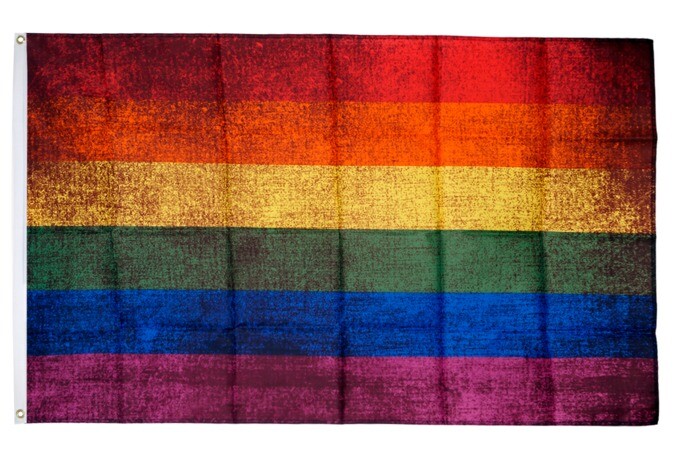 Regenbogen-Fahne 90x150 Cm – Sturmfest & Wetterbeständig – Mit Metallösen, Aus 100% Polyester – Knallige Farben