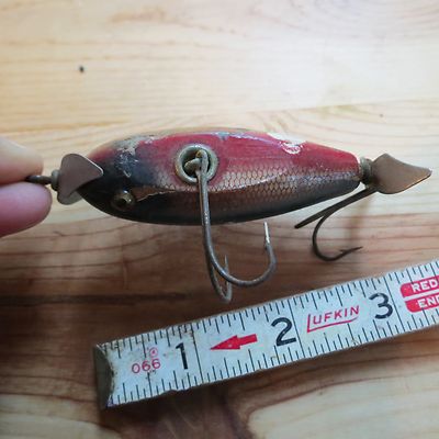 Leurre Vintage Creek Chub Injured Minnow – Lot #8739 – état D'usage