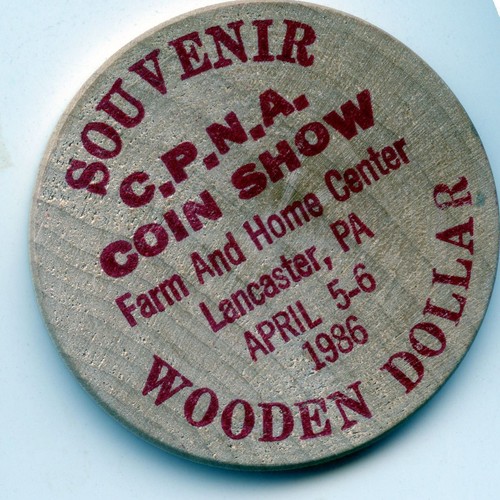 Wooden Dollar: Coin Show; Lancaster, Pennsylvania 1986 - Picture 2 of 2
