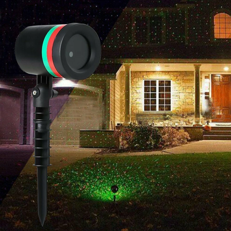 Christmas LED Moving Laser Projector Light Xmas Party Outdoor Landscape Lamp - Image 4 of 4