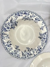 Johnson Brothers Devon Cottage Pasta Bowl Blue White