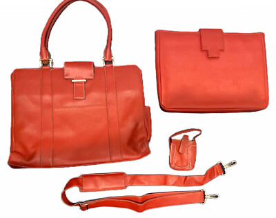 DAY RUNNER RED LEATHER SHOULDER BAG/ CROSSBODY BAG
