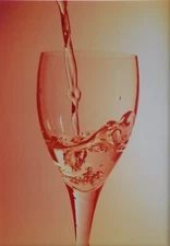 Fine Art Photography Liquor Pouring into Wine Glass Faces2Art 5x7 Matted Pink