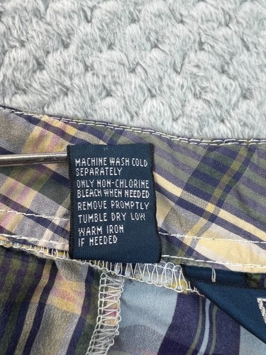Bañador Polo Ralph Lauren a Cuadros Patchwork Hombres 36 Preppy Playa Board Shorts - Imagen 5 de 12