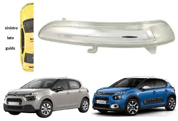 FANALE RETROVISORE SX CITROEN C3 DAL 2016 IN POI VERSIONE ALOGENA