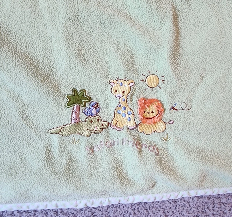 Manta reversible bebé koala safari amigos jirafa león caimán pájaro Foto 4 de 4