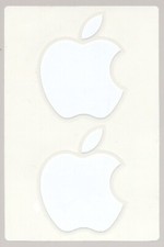 ADESIVO STICKER APPLE mela MAC PC x MODDING 2 pezzi VINTAGE NUOVI dim. 4.8 x 6