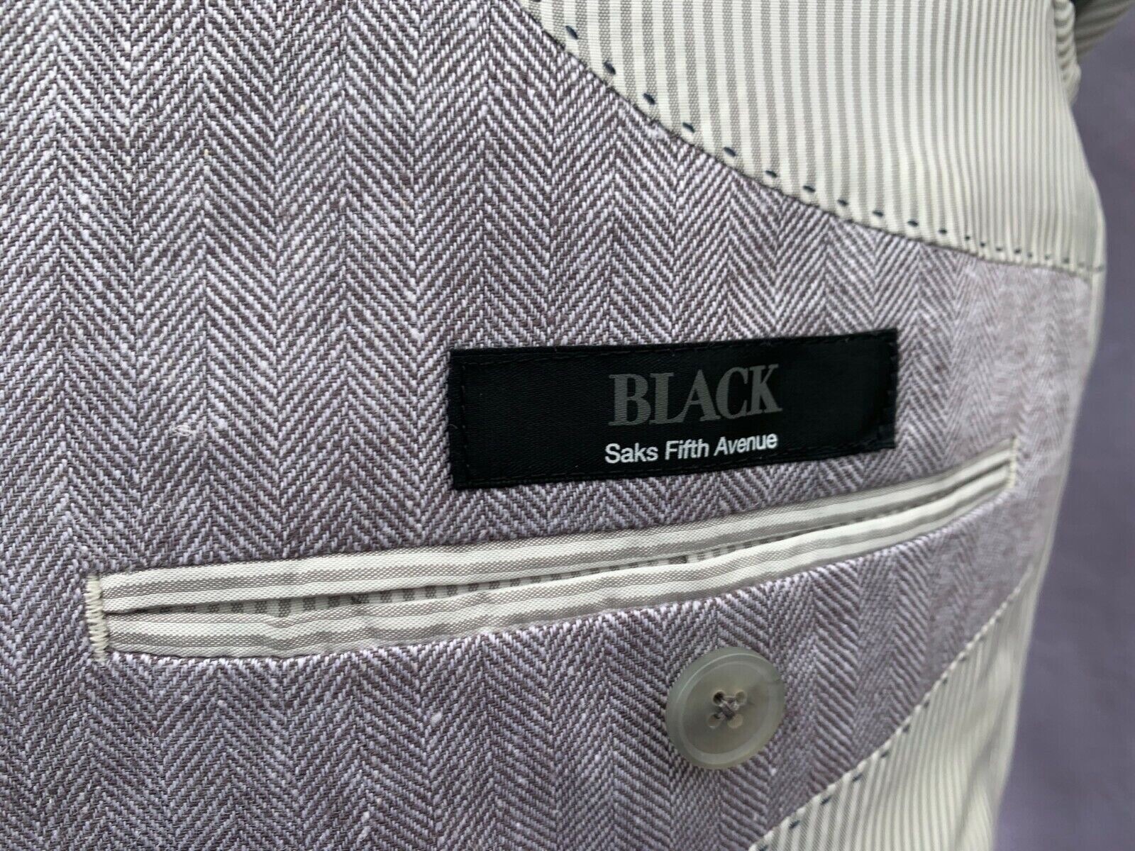 ⭐️ NEW SAKS FIFTH  AVENUE SLIM MANZONI LINEN  SPORT COAT JACKET LARGE 42 ⭐️