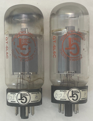 Groove Tubes GT-6L6C Vacuum Tubes Lot of 2 Tested Good/Weak