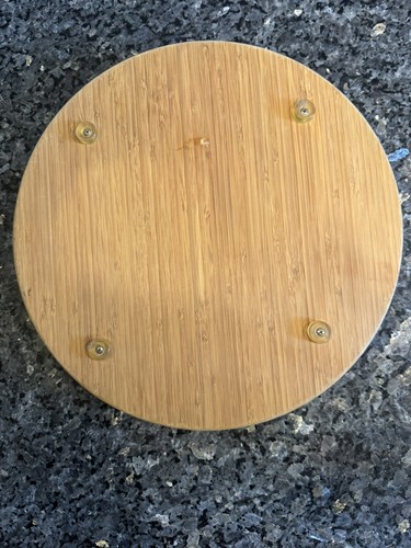 Extra Thick Butcher Block Cutting Board 14” Round 2” Thick Beautiful Crate & Bar - Picture 7 of 7