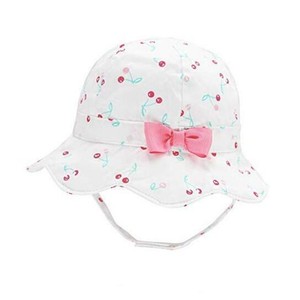 baby girl white sun hat