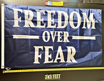 Donald Trump Flag FREE USA SHIP Freedom Over Fear Be Free Desantis USA Sign 3x5'
