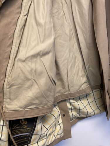 Loro Piana HORSEY Giacca Tan Storm System Giacca Cappotto con Zip Off Gilet XXL R-06 - Foto 6 di 18