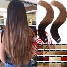 CLEARANCE Russian Tape In 100 Real Human Hair Extensions Long Thick 100g Ombre
