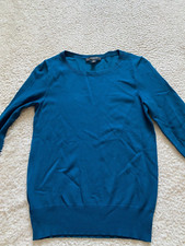 Ann Taylor Women Long Sleeve Pullover Sweater Greenish Blue Petites Size PXS