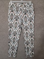 Chicos Jeans Womens 1 US 8 So Slimming Girlfriend Slim Leg Ankle Stretch Floral