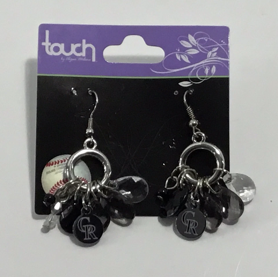 Colorado Rockies MLB Alyssa Milano Touch Béisbol Pendientes Colgantes Accesorios Foto 3 de 3