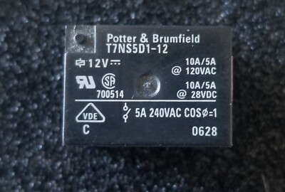2 Pcs Potter Brumfield TE CONNECTIVITY T7NS5D1-12 / T7NS5D112 (NEW) 12VDC Relays